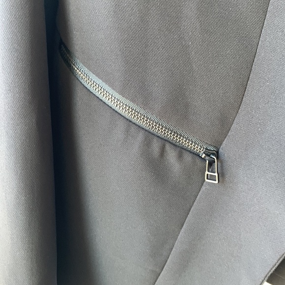 Halogen Blazer M Open Front Collarless Jacket with Zip Detail - Picture 6 of 8